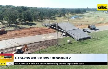 Llegaron 200.000 dosis de vacuna Sputnik V
