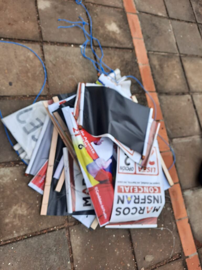 Fiscal y juez electoral ordenaron retirar propagandas electorales de las cercanías de los locales de votación