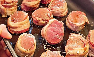 Aros de lomito de cerdo Ochsi con panceta ahumada Ochsi