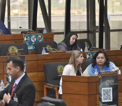 La diputada llanista María de las Nieve López (de saco gris) en la primera hilera de arriba. Su marido es investigado por un perjuicio de G. 1.000 millones cuando era intendente de J. Augusto Saldívar.