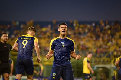Julio César Báez (22) abrió con su gol el camino del triunfo de Luqueño. Foto CSL