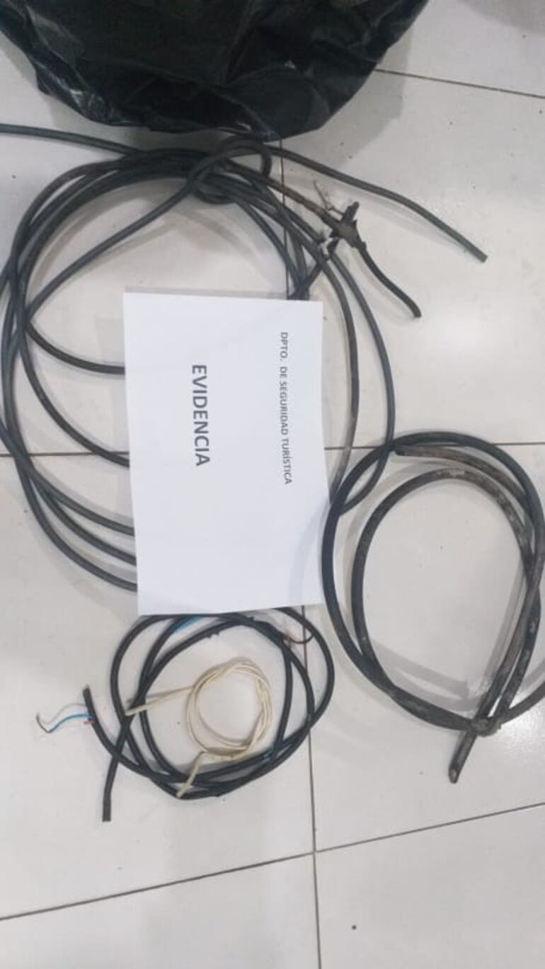 Evidencia que incrimina al precoz ladrón.