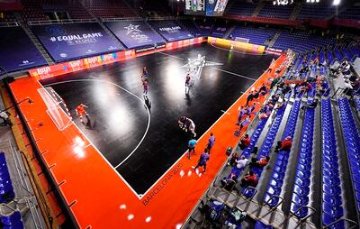 Imagen de la superficie de la cancha, importada de Europa y se utilizará en el Nacional gua’i.