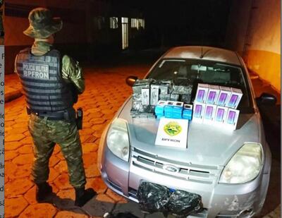 La carga de electrónicos que fue requisada por las autoridades brasileñas.