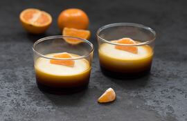 Flan de mandarina.