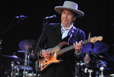 Bob Dylan durante un concierto en Francia, en 2012.