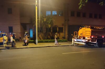 Fachada del edificio de la empresa donde se registró el incendio.