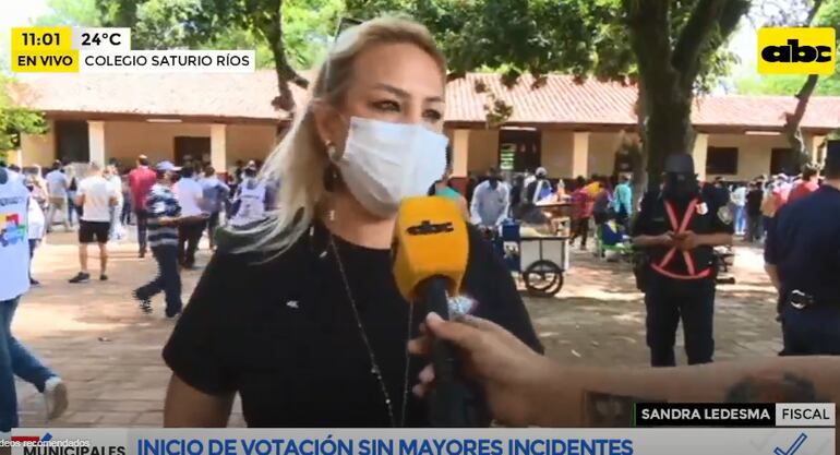 Sandra Ledesma, fiscala electoral. (captura de ABC TV).