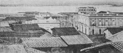 Fotógrafo desconocido: Vista de Asunción, circa 1860, daguerrotipo.