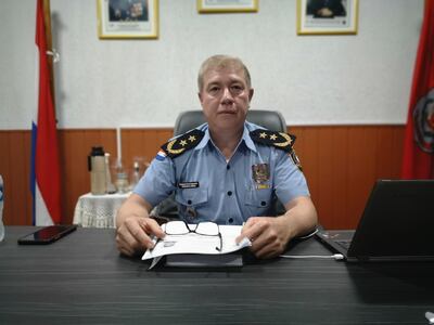 Comisario Francisco Andino, jefe de la Dirección Técnica y Científica de la Policía.