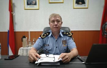 Comisario Francisco Andino, jefe de la Dirección Técnica y Científica de la Policía.