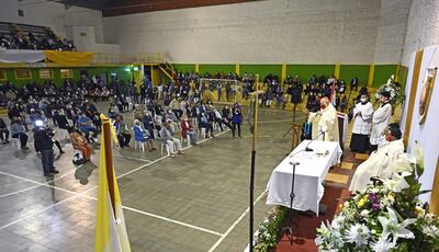 Un aspecto de la misa de despedida oficiada por el Cardenal Cristóbal López.