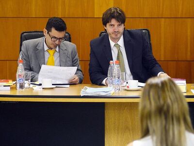 Magistrados Juan Pablo Mendoza y Jesús Riera Manzoni