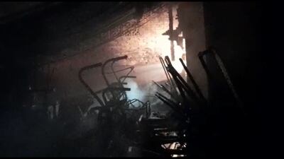 Depósito siniestrado.