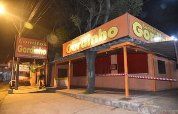 Local asaltado por los malvivientes.