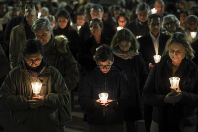 Vigilia por las víctimas de abuso sexual en la Iglesia Católica, promovida por un grupo de católicos en las proximidades del Monasterio de los Jerónimos, en Lisboa, en febrero pasado.