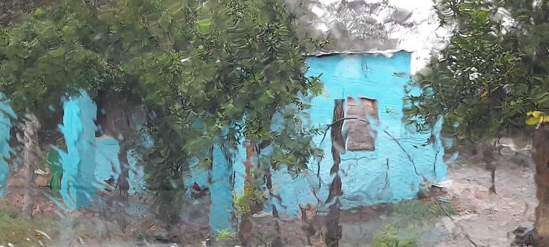 La humilde vivienda donde se registró el sangriento episodio.