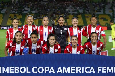 Formación de Paraguay en el último partido contra Argentina en la Copa América Femenina 2022.