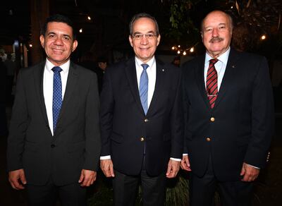 Luis Fernando Sanabria, Martín Burt y Daniel Elicetche.