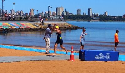 Los representantes de Brasil dominaron la competencia de Triatlón Sprint, ayer en Encarnación.