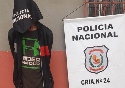 Martín Valdez Villalba (23), detenido en la comisaría 24 de Hernandarias.