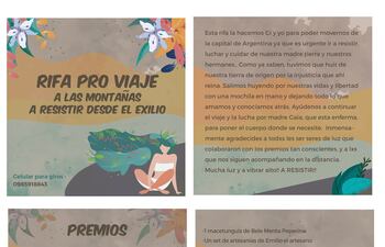 Imágenes difundidas por las protagonista de pintatas en el Panteón, quienes realizan una rifa para seguir huyendo de la justicia.