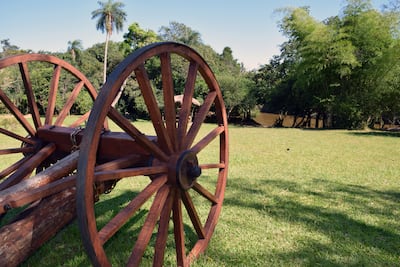 Un alzaprima que se usaba para transportar rollos hasta la estación del tren.