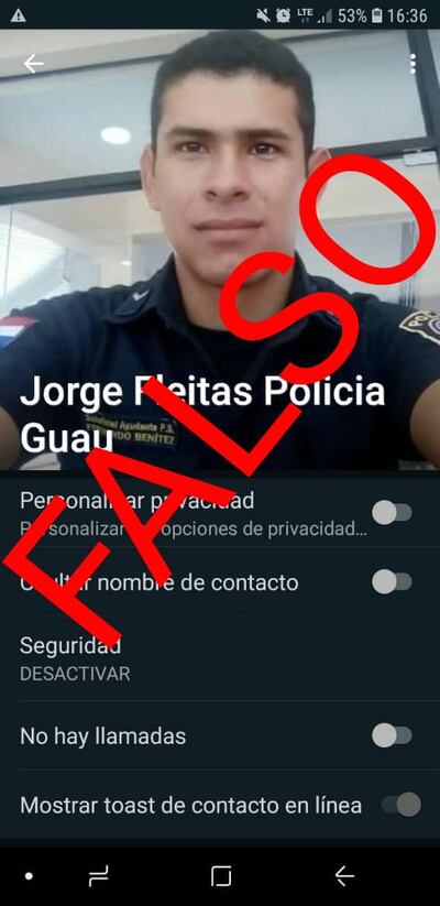 Esta es la imagen que la policía nacional publica para dar a conocer el modo en que operan oportunistas informáticos.