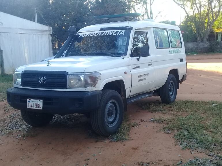 La ambulancia que más de dos veces ya volcó, su carrocería mucho y en su interior está totalmente corroído insalubre.