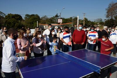 En el departamento de Caazapá se están construyendo 9 plazas temáticas deportivas.