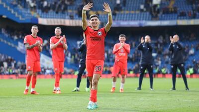Julio Enciso (20) marcó en el triunfo del Brighton contra el Chelsea por la Premier League.