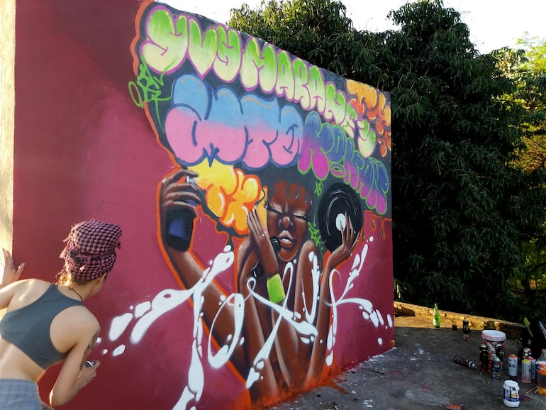 Gaffiti Yvy Mareney. Foto gentileza Toxikas.