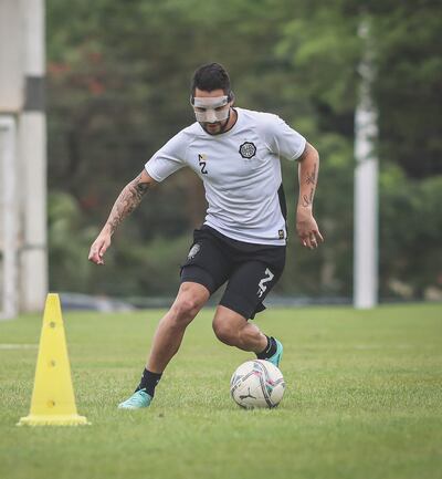 Víctor “Tucu” Salazar (28) lleva seis partidos en Olimpia. Se recuperó de una fractura orbitaria.