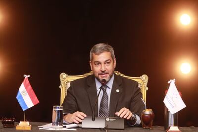 El presidente Mario Abdo Benítez entrega la presidencia pro témpore del Mercosur.