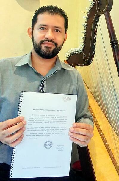 Miguel Ramírez, presidente de Arpistas Paraguayos Asociados.