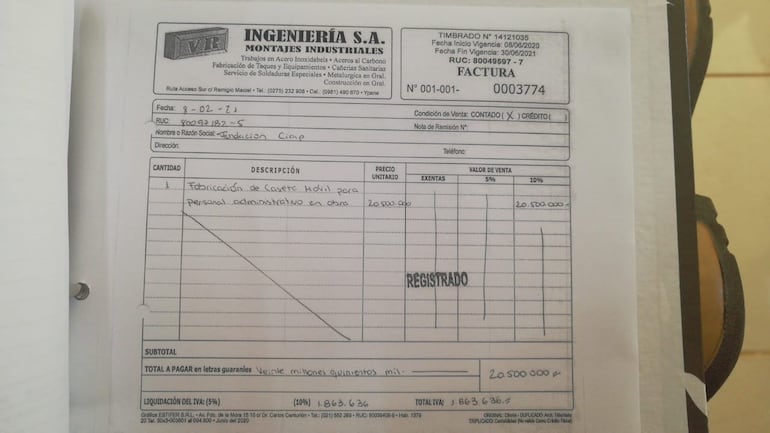 Ingeniería SA es otra firma que asegura haber sido víctima de la ONG CIAP y que sus facturas fueron clonadas.