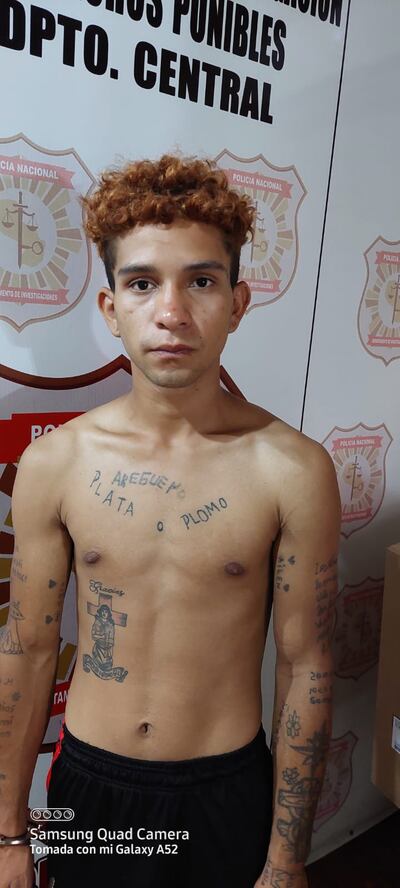 Juan Ariel Núñez Brizuela (18), imputado.