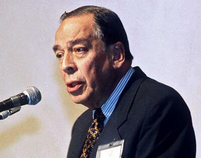 El político colombiano Álvaro Gómez, en 1995.