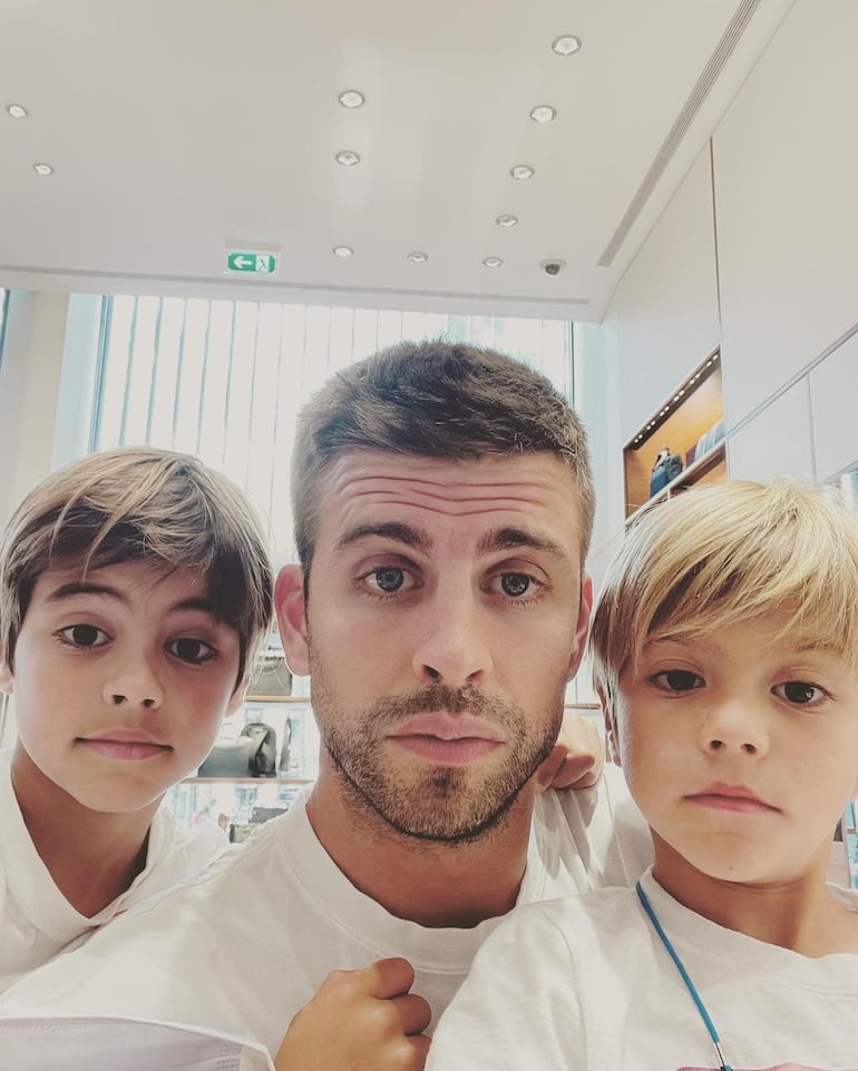 Los tres amores de Shakira: Milan, Gerard y Sasha Piqué. (Instagram/Gerard Piqué)
