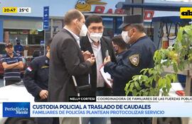 Custodia policial a traslado de caudales
