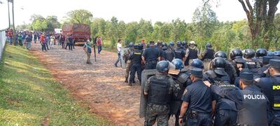 José Domingo Ocampos protesta policia