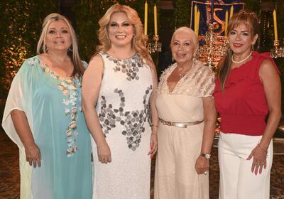 Myriam Alvarenga, Julia López, Chelita Medina y Gloria Cabello.