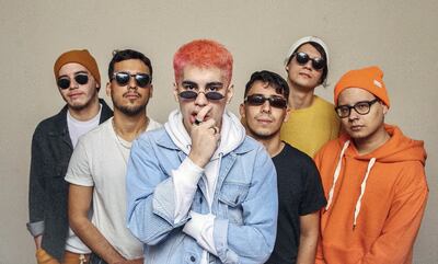 Los integrantes de la emergente agrupación nacional Caja Blanda, que está de estreno.