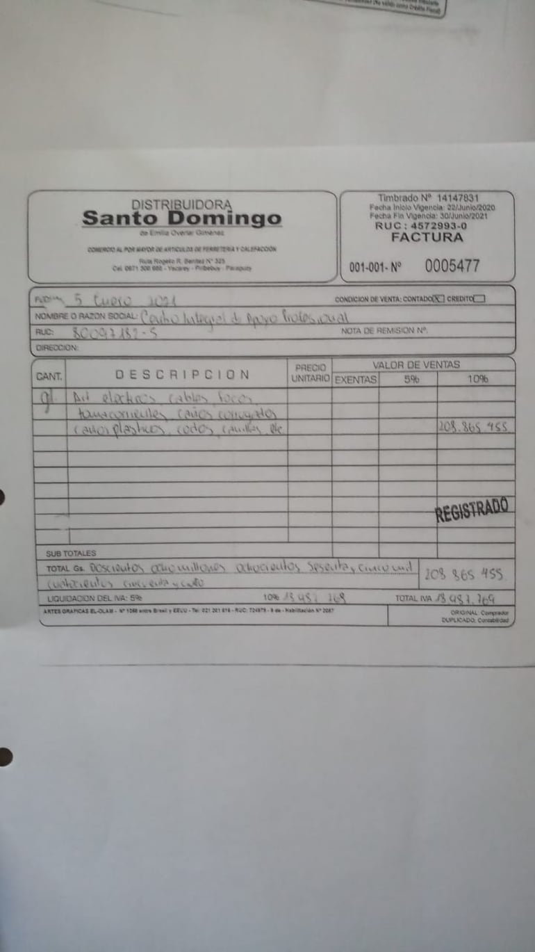 propietarios de la firma Santo Domingo aseguran que facturas fueron clonadas pro la ONG CIAP