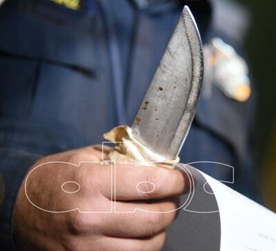 Arma presuntamente utilizada para los asaltos.