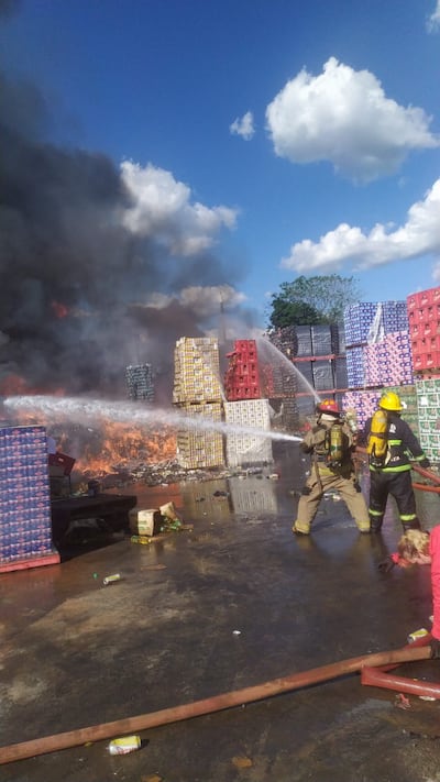 Incendio en local comercial Baratodo en Capiatá