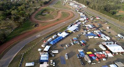 Vista aérea del actual autódromo Rubén Dumot, en la previa a la Clasificación del Transchaco Rally del año pasado.