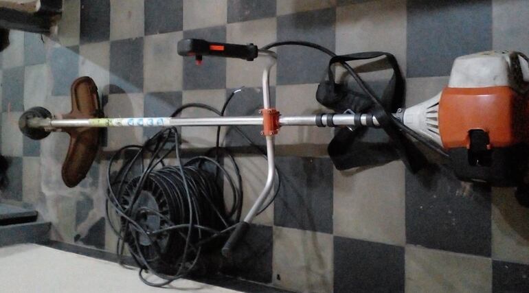 Desmalezadora recuperada por la Policía