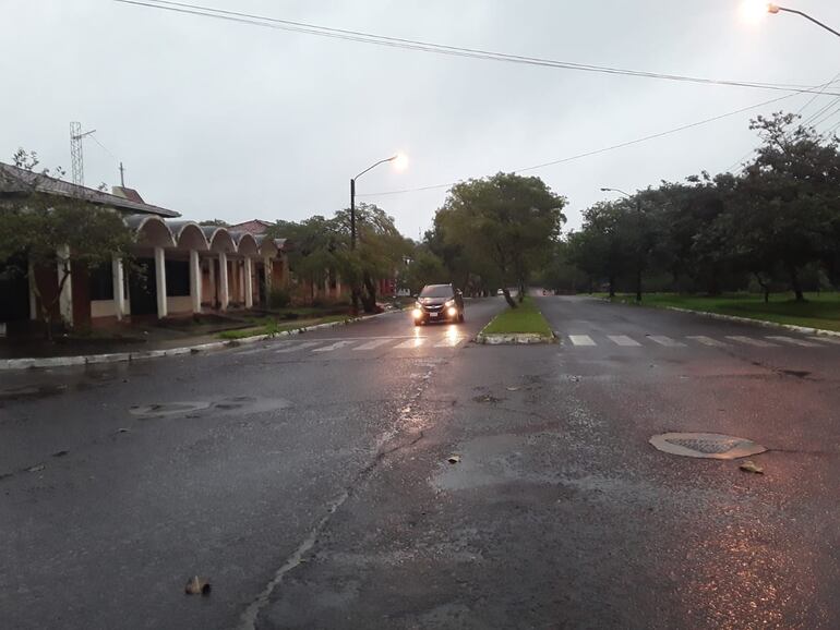 Mañana lluviosa en la zona de Ayolas.