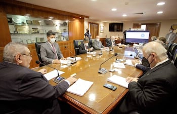 Sesión plenaria de la Corte Suprema de Justicia, en la que se resolvió la suspensión del juez Carlos Lezcano.